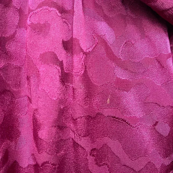 Vintage 1970 Yves Saint Laurent Rive Gauche| Red Silk Bow Blouse| 36 - Picture 8 of 11